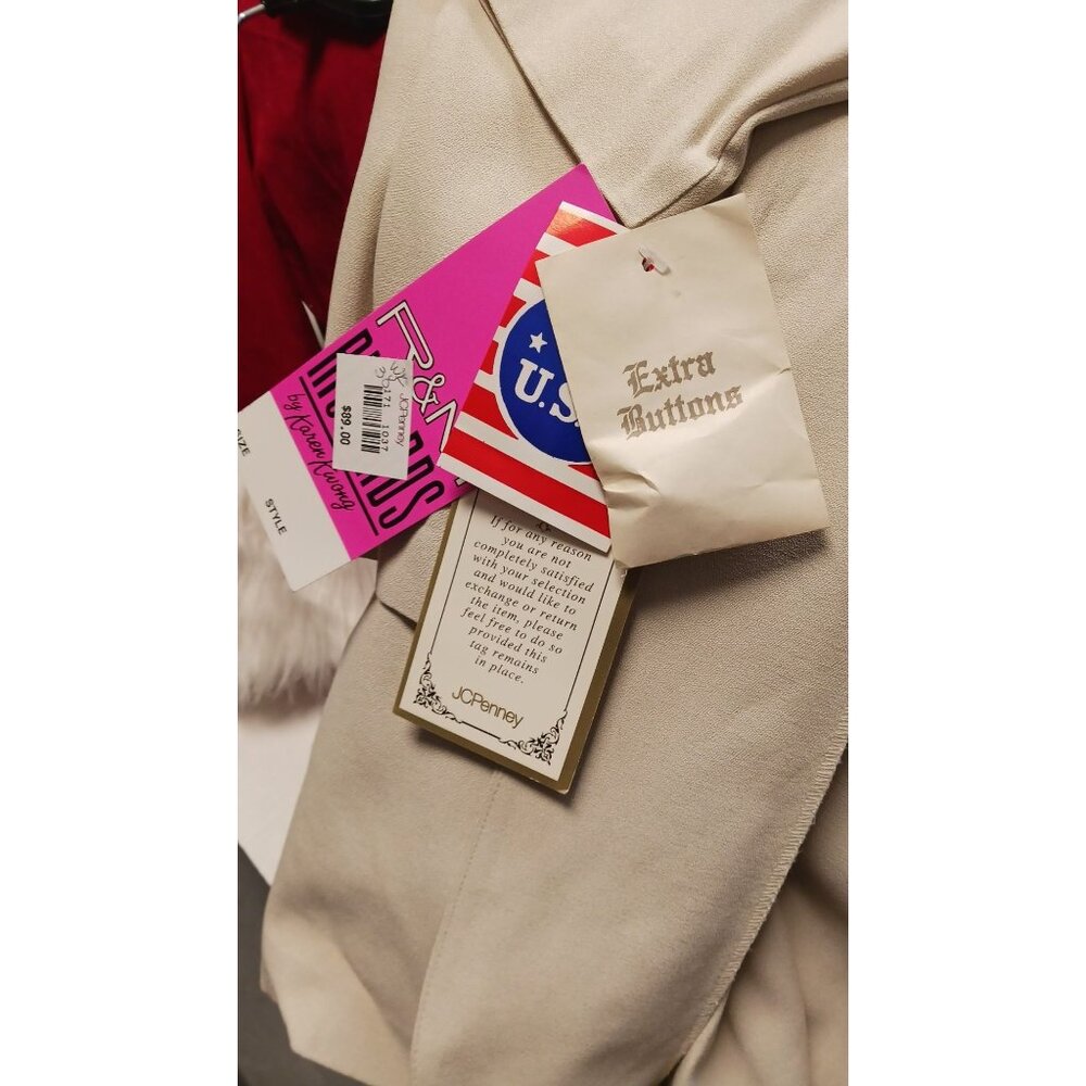 R & M Richards By Karen Kwong Skirt Suit Size 20W Tan NWT - Picture 5 of 5